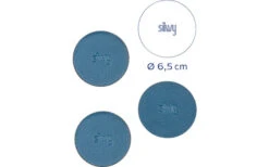 Silwy® Magnet-Pads 6,5 Cm 4er Set Schwarz