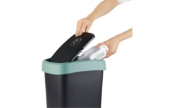 Rotho Twist Abfalleimer Mit Schwing- Und Klappdeckel 10 Liter Horizon Blau -Outdoor Camping Verkäufe 689406 4830116