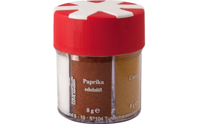 Basic Nature BasicNature Gewürzstreuer 6 In 1 Mit Salz / Pfeffer Weiß / Pfeffer Schwarz / Paprika / Curry / Knoblauch 3 Basic Nature BasicNature Gewürzstreuer 6 In 1 Mit Salz / Pfeffer Weiß / Pfeffer Schwarz / Paprika / Curry / Knoblauch – Bild 3